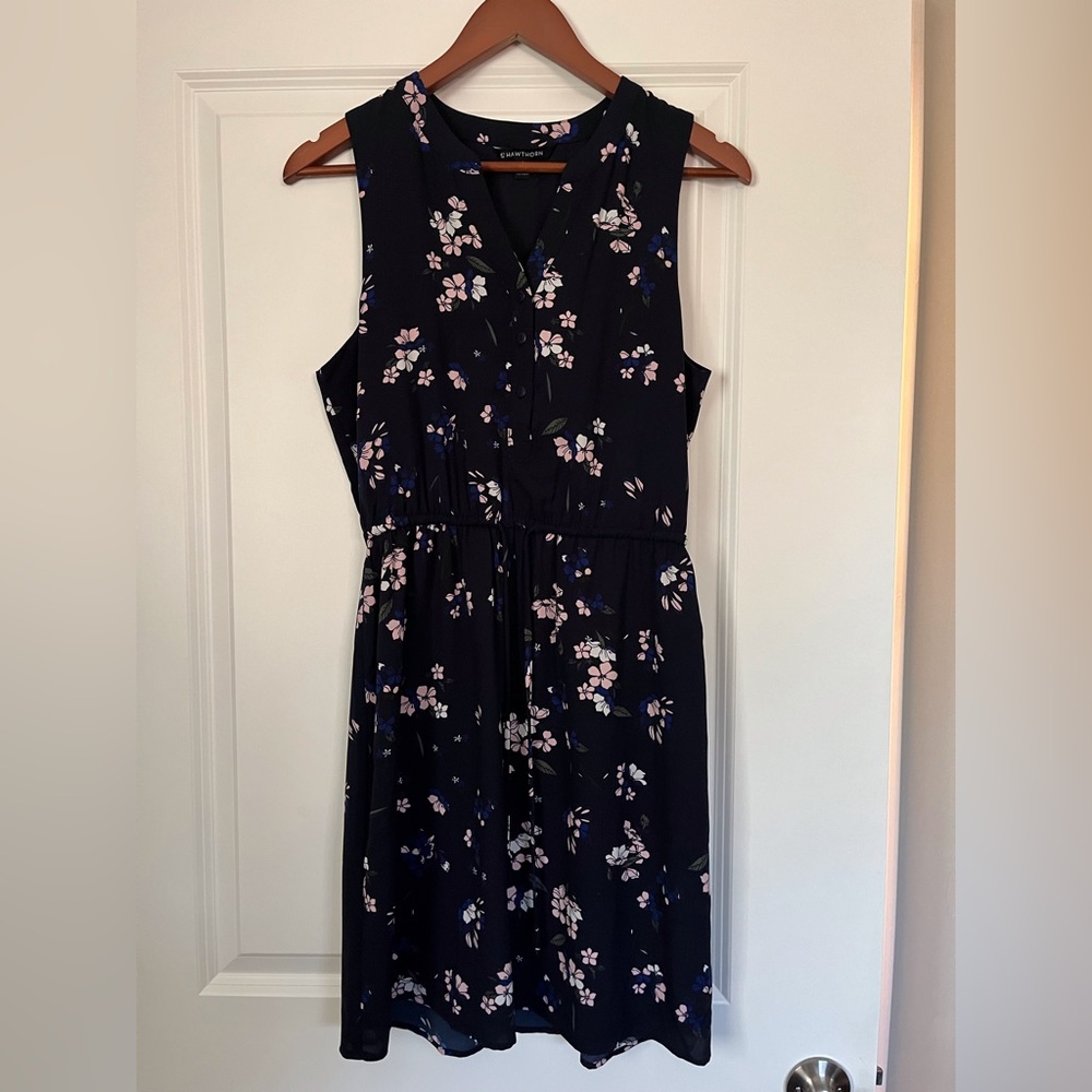 41 Hawthorn Navy Floral Midi Dress